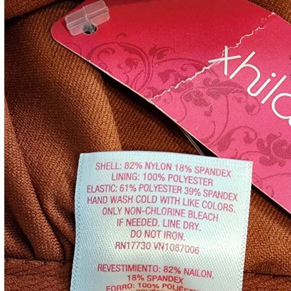 Xhilaration Jrs Smocked Top + High Leg Side Tie String Bikini Bottoms Rust XS - Picture 8 of 10